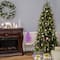 6.5 Ft. Pre-Lit Feel Real® Downswept Douglas Fir Slim Artificial Christmas Tree, Clear Lights